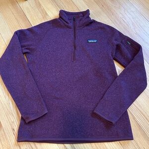 Patagonia Better Sweater 1/4‎ Zip Pullover Plum Dark Purple Heathered Size M